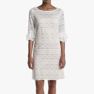 NWT~ Jessica Howard Women's Lace Shift with Double Ruffle, size 14